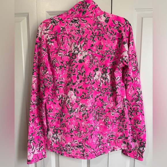 Lilly Pulitzer Serena Jacket Plumeria Pink, Size L, UPF 50+. - Picture 3 of 7